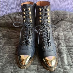 Jeffrey Campbell :: Zorro Metal Tip Lace-Up Boots